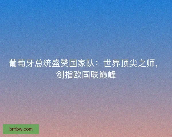 葡萄牙总统盛赞国家队：世界顶尖之师，剑指欧国联巅峰